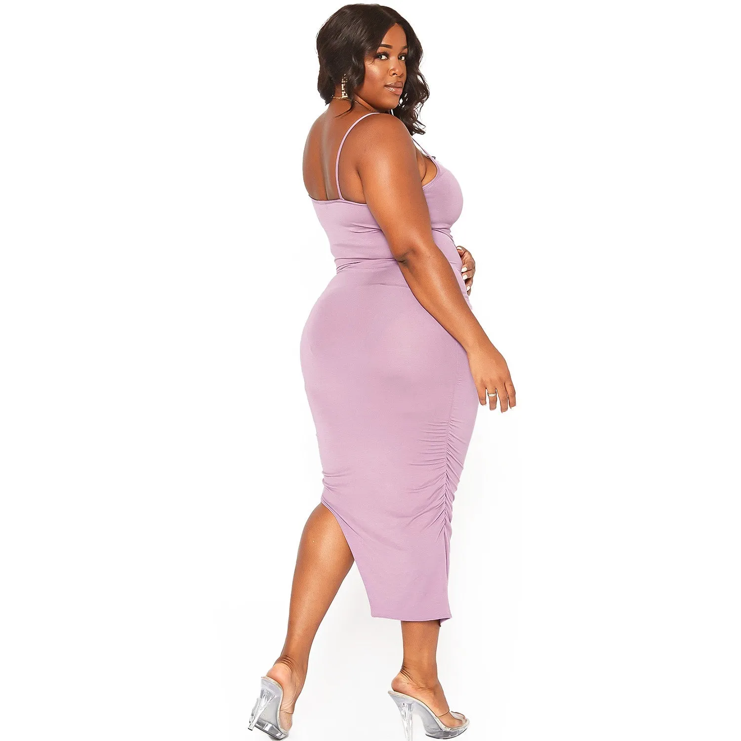 Plus Size Women's Spaghetti Strap Long Dress