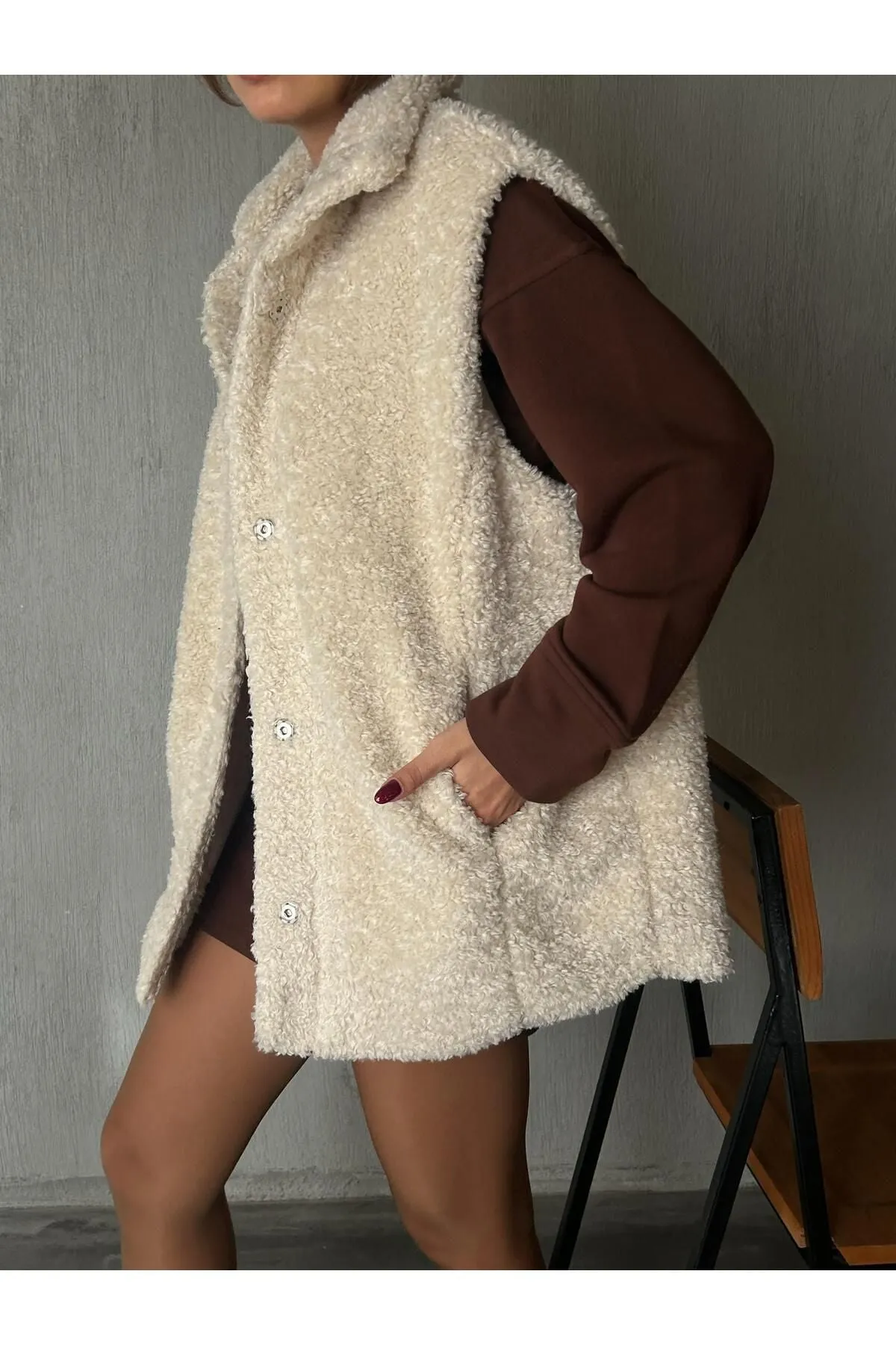 Plush Lined Snap Vest