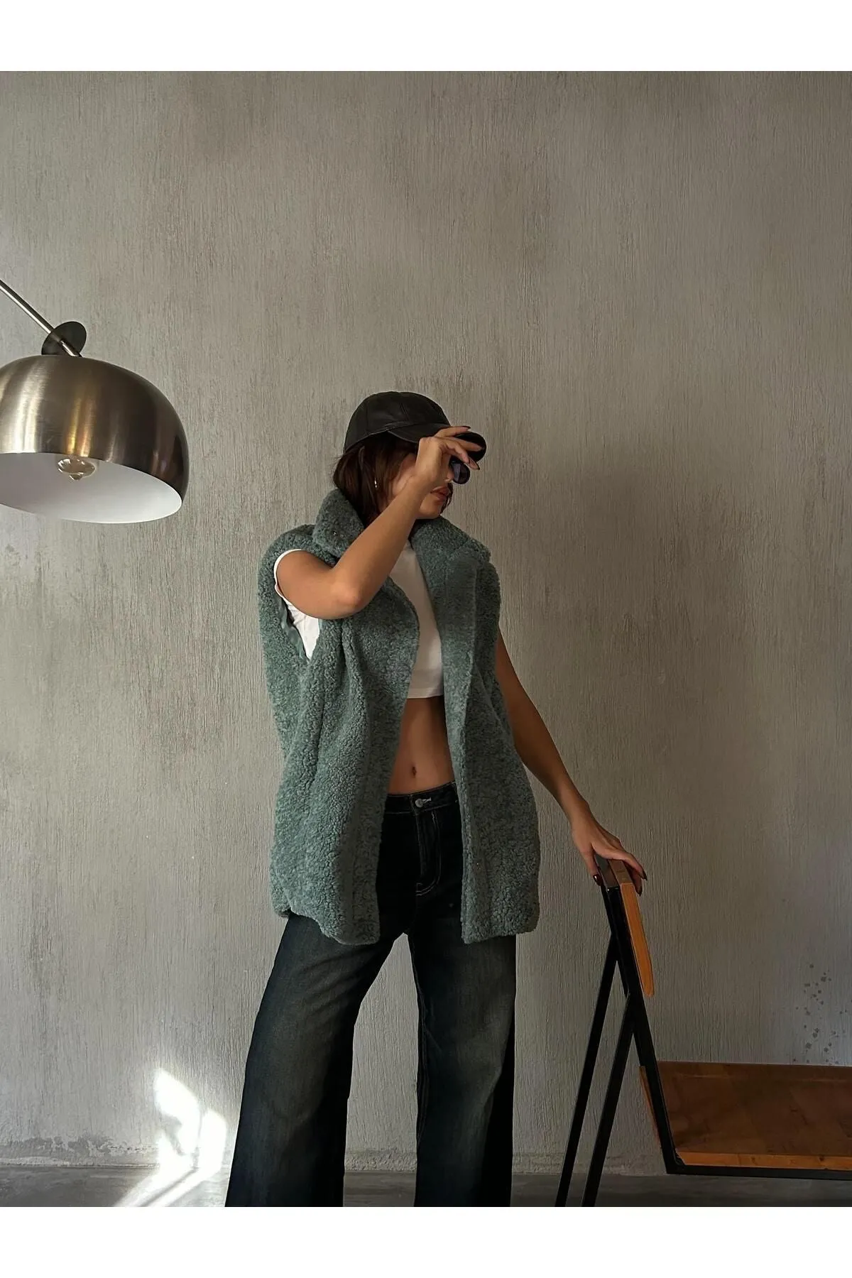 Plush Lined Snap Vest