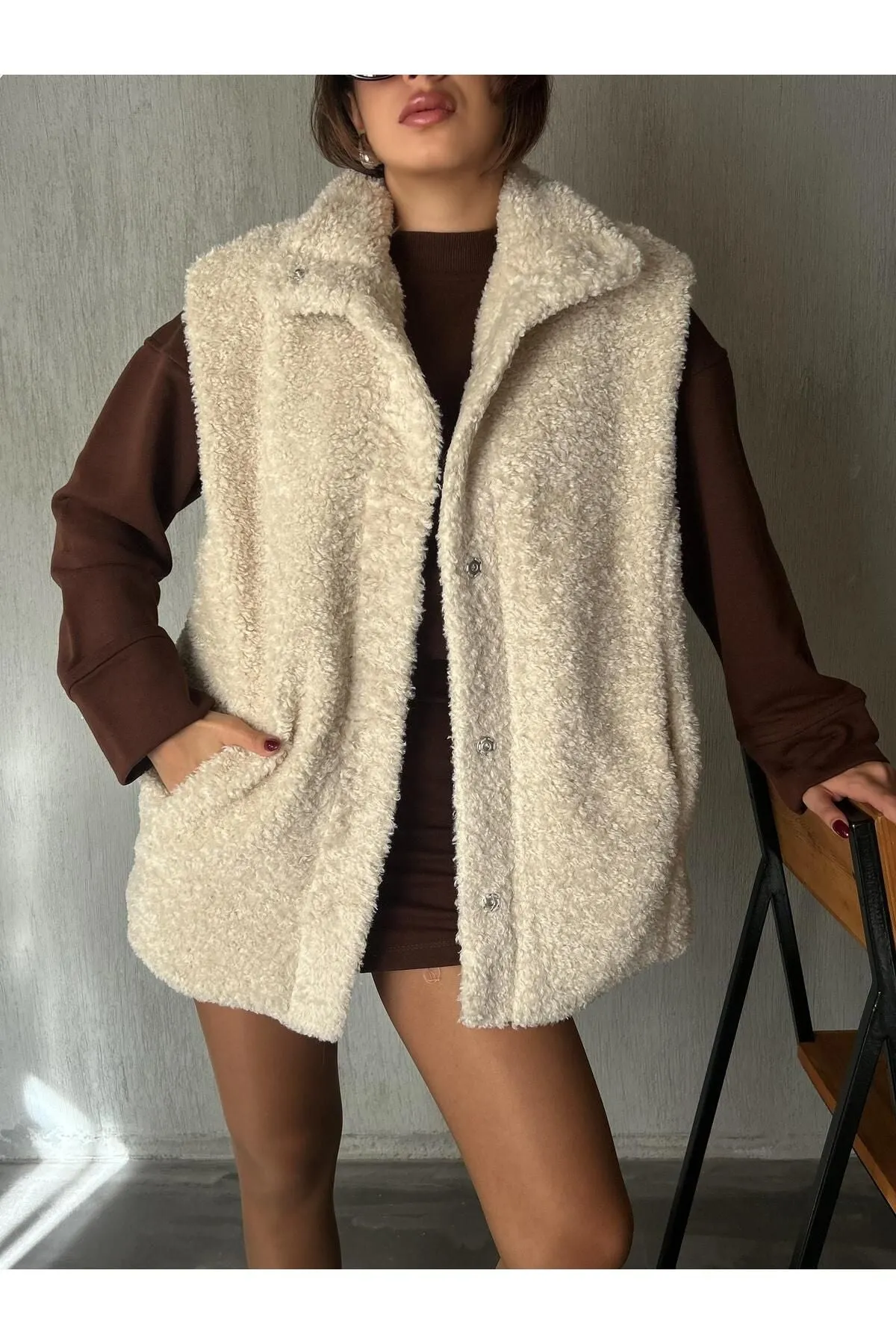 Plush Lined Snap Vest