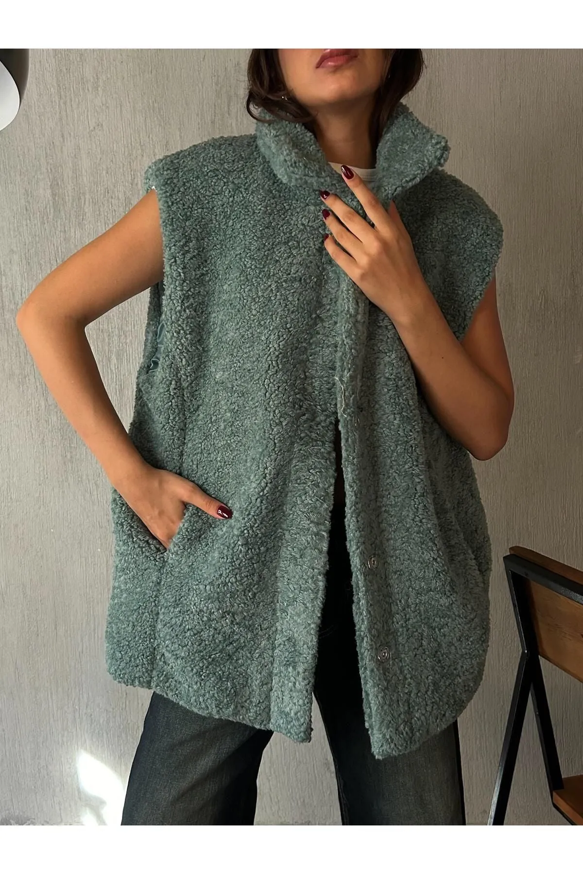 Plush Lined Snap Vest