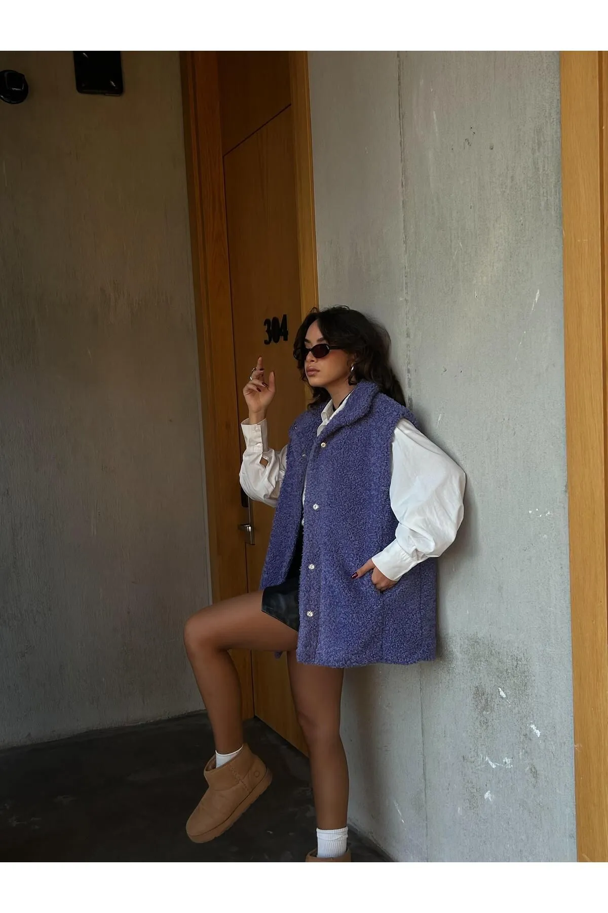 Plush Lined Snap Vest