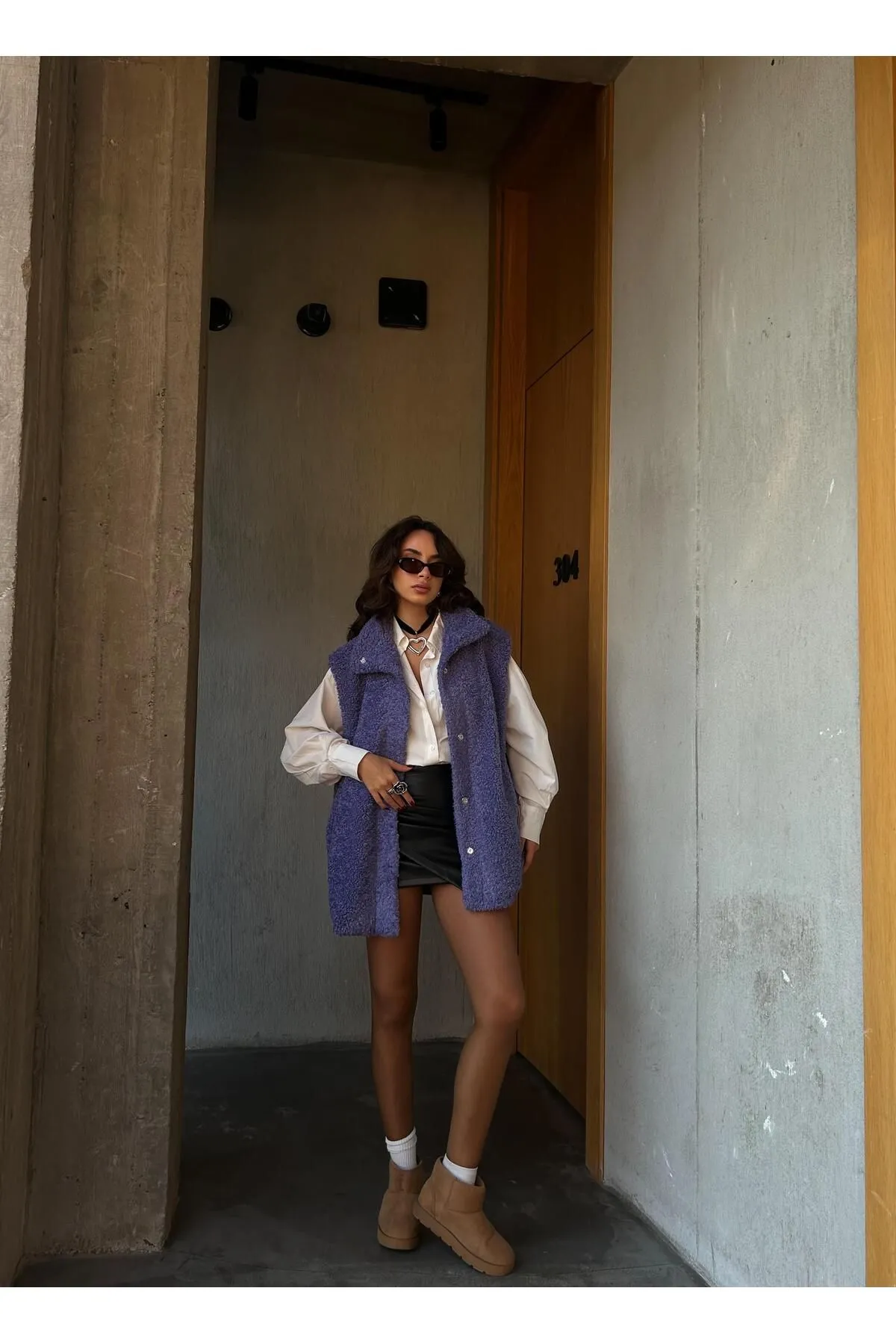 Plush Lined Snap Vest