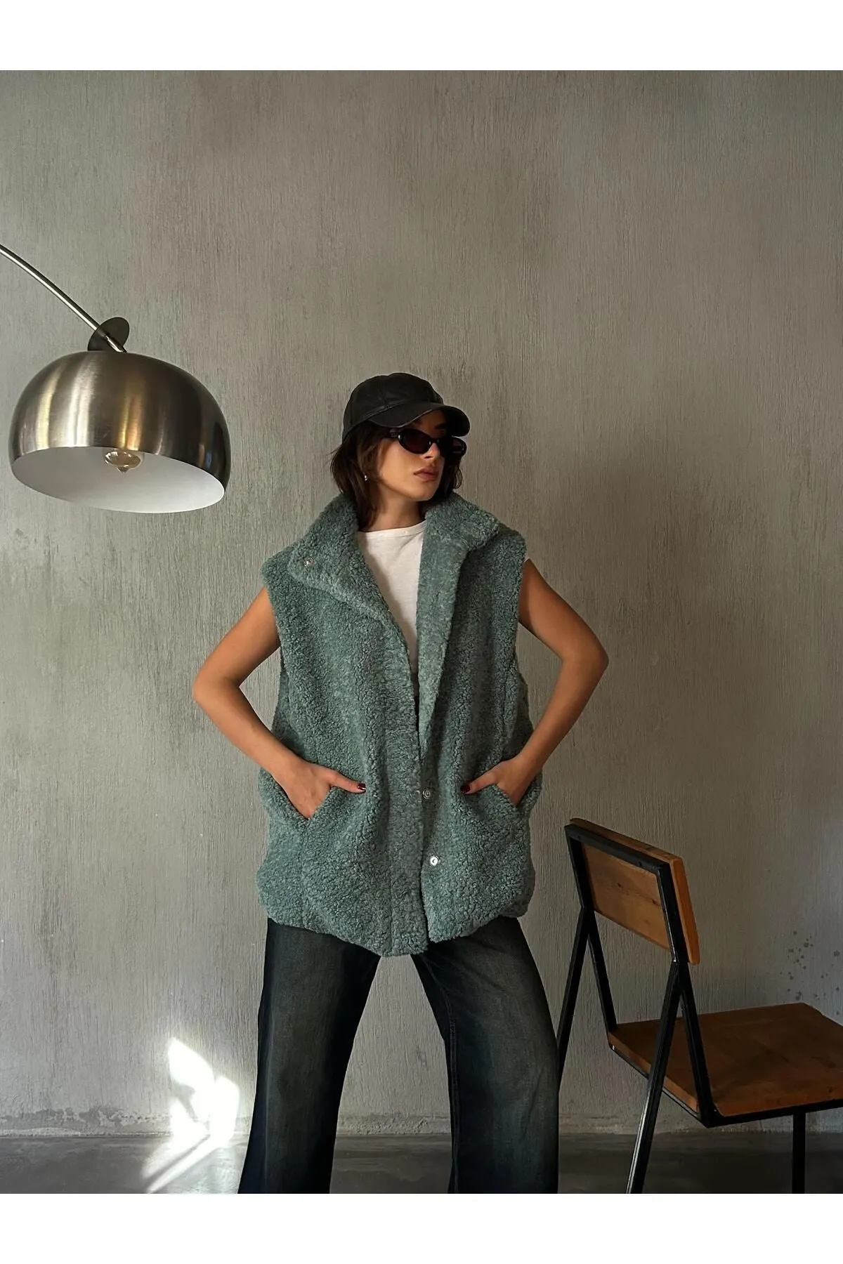 Plush Lined Snap Vest