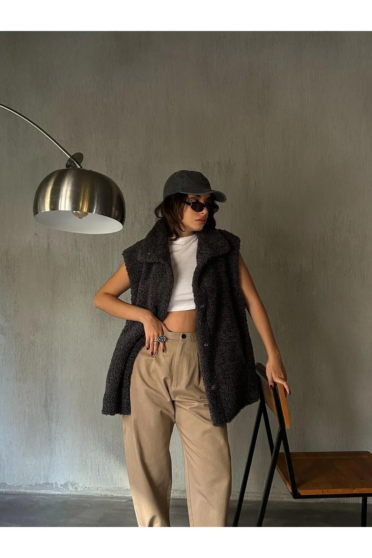Plush Lined Snap Vest