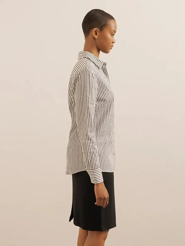 Polo Ladies Long Sleeve  Basic Shirt Black