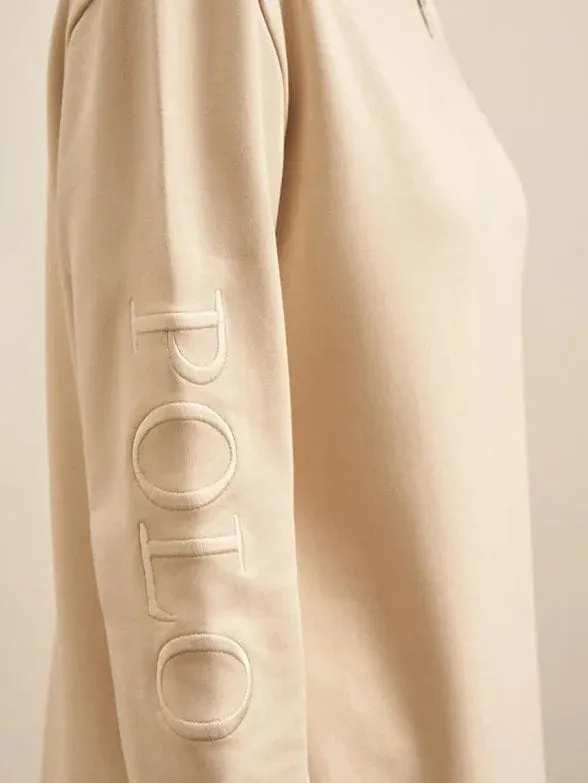 Polo Ladies Long Sleeve Sweat Dress Stone