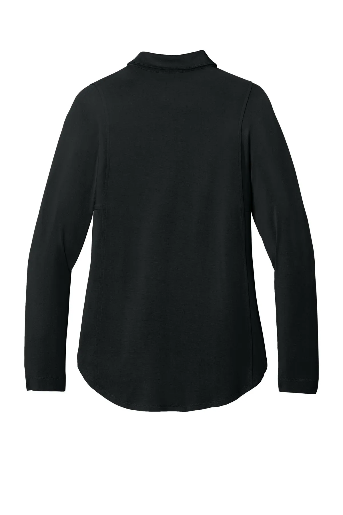 Port Authority Women's Luxe Knit Button Tunic LK5602 Deep Black