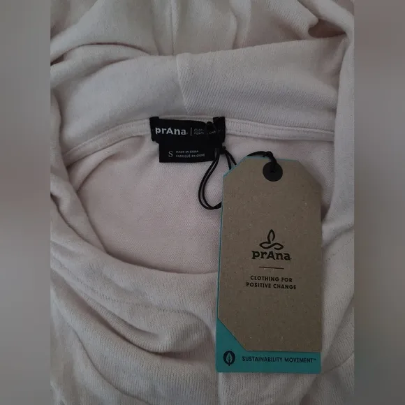 Prana Foresta Top Hoodie Women's Size S Athleisure Casual Neutral Lounge wear