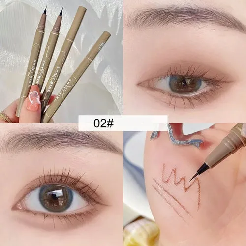 Precision Defined: Ultra-Thin Waterproof Liquid Eyeliner for Korean Makeup and Women's Quick Look