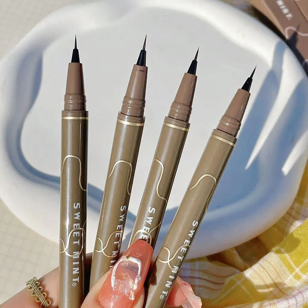 Precision Defined: Ultra-Thin Waterproof Liquid Eyeliner for Korean Makeup and Women's Quick Look