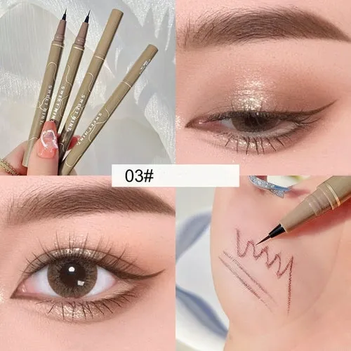 Precision Defined: Ultra-Thin Waterproof Liquid Eyeliner for Korean Makeup and Women's Quick Look