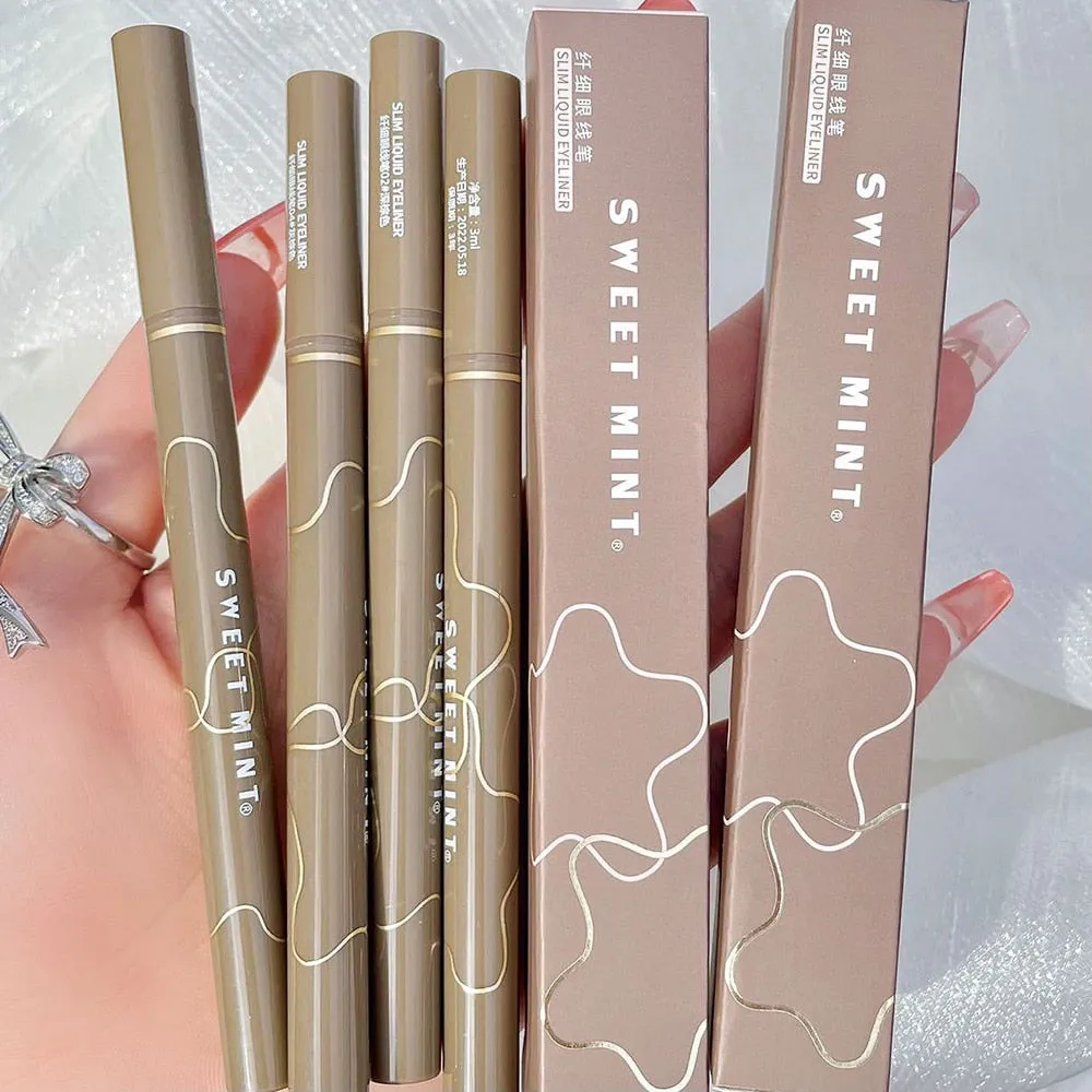 Precision Defined: Ultra-Thin Waterproof Liquid Eyeliner for Korean Makeup and Women's Quick Look
