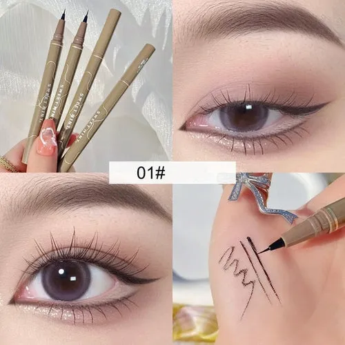 Precision Defined: Ultra-Thin Waterproof Liquid Eyeliner for Korean Makeup and Women's Quick Look