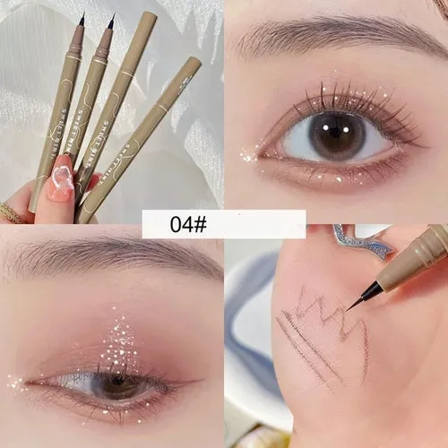 Precision Defined: Ultra-Thin Waterproof Liquid Eyeliner for Korean Makeup and Women's Quick Look