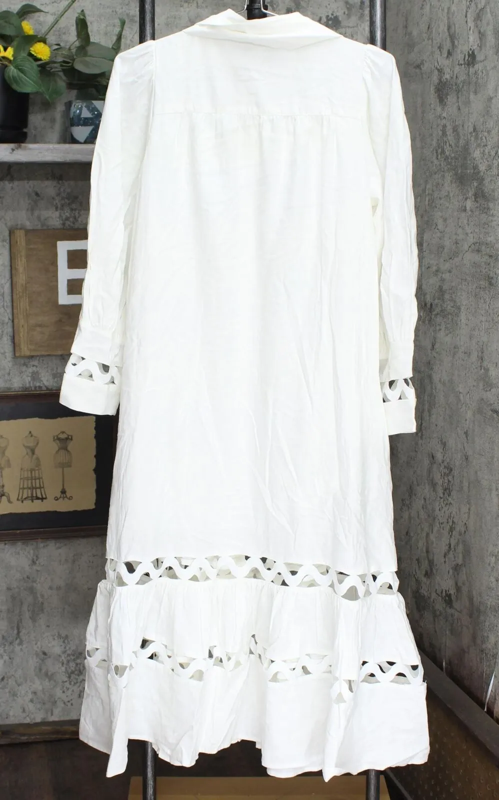 Private Label Women's Ric Rac Shirtdress PDD-065 White 4