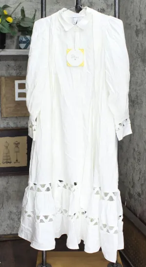Private Label Women's Ric Rac Shirtdress PDD-065 White 4