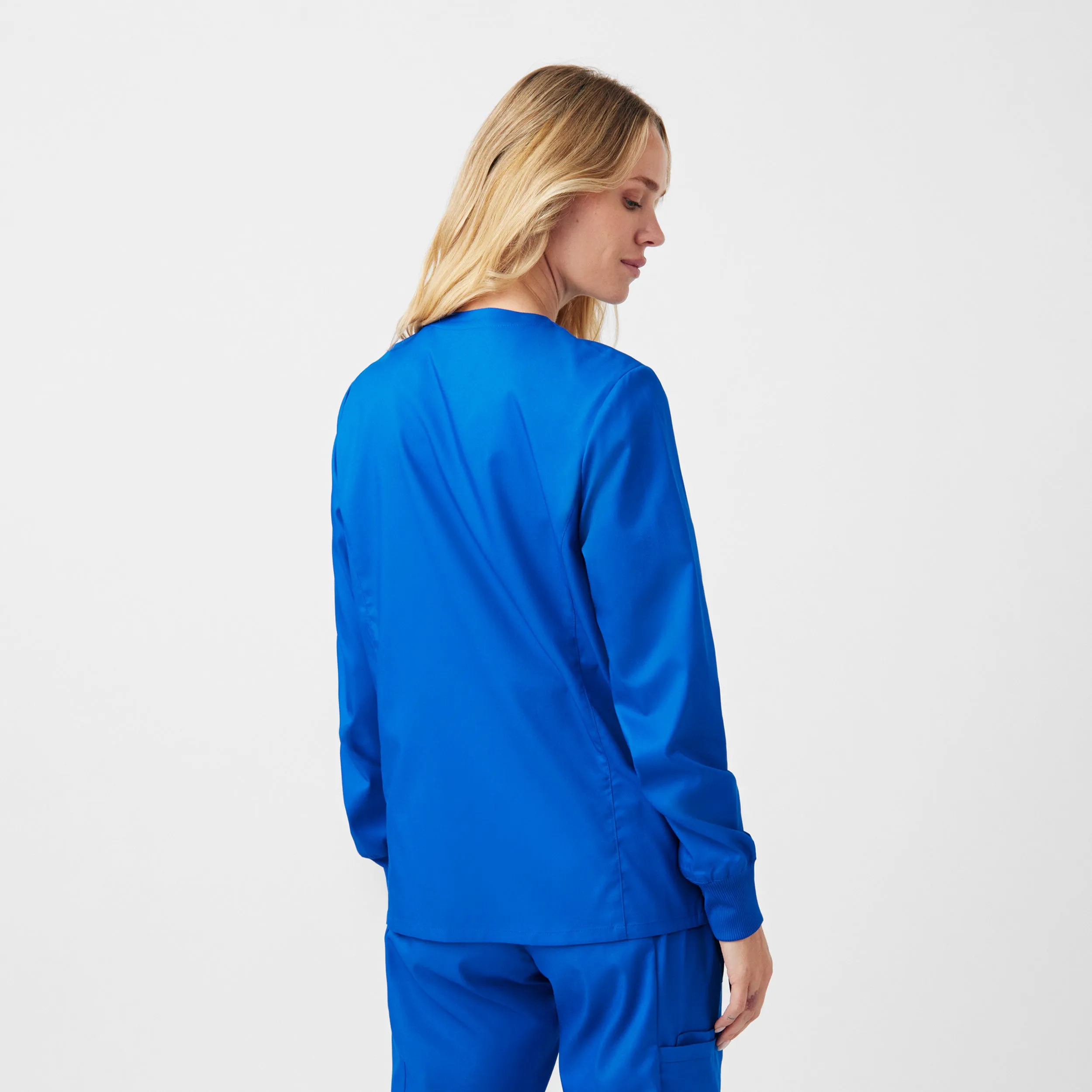 ProFlex LJ706 Women's 3 Pocket Scrub Jacket Royal