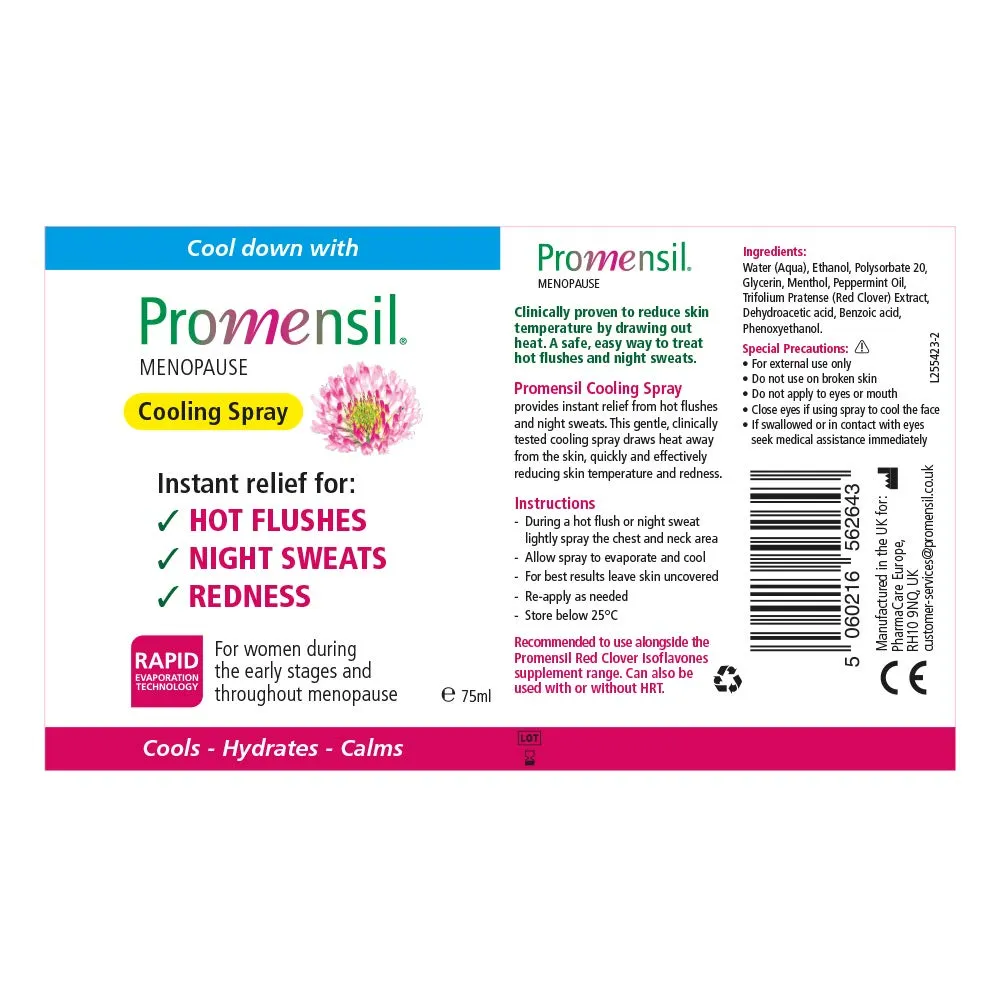 Promensil (Formerly Novogen) Promensil Menopause Cooling Spray 75ml