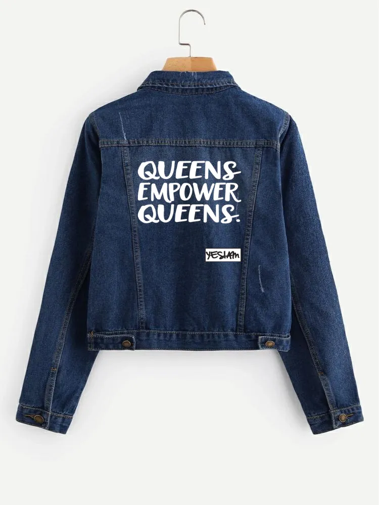 QUEENS EMPOWER QUEENS Denim Jacket