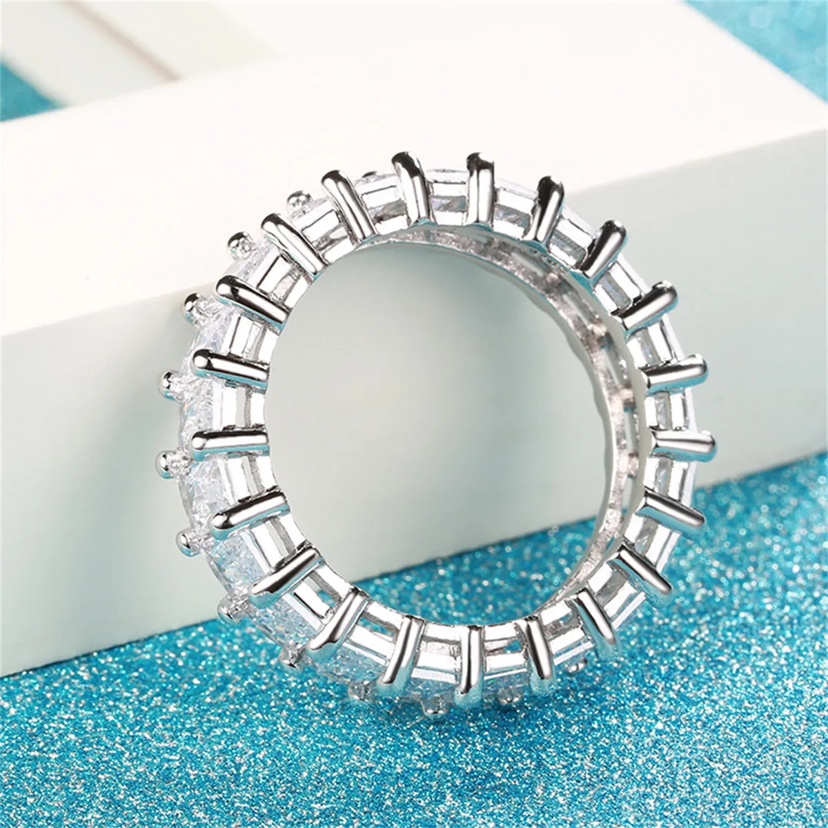 Radiant Crystal & Silver-Plated Band
