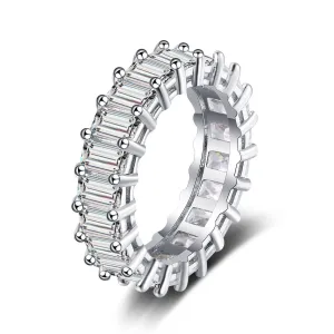 Radiant Crystal & Silver-Plated Band