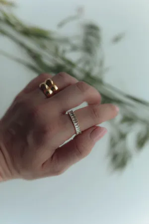 RAE: Baguette Ring 18k Gold Plated Adjustable Ring