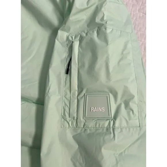 RAINS Fuse Bomber Jacket in Mineral color Size L Women's NWT