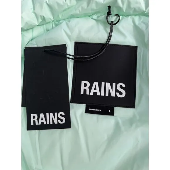 RAINS Fuse Bomber Jacket in Mineral color Size L Women's NWT