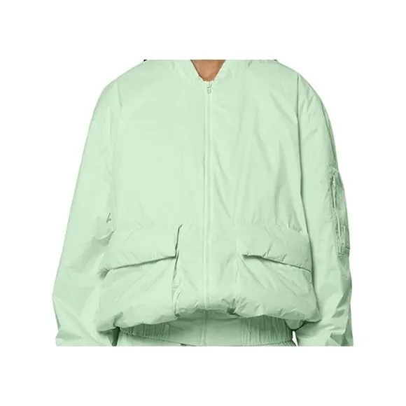 RAINS Fuse Bomber Jacket in Mineral color Size L Women's NWT