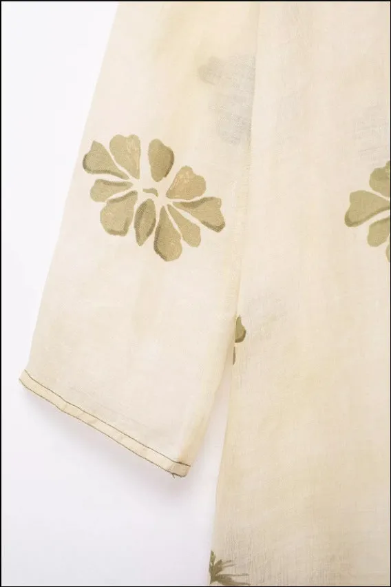 Ramie Printed Long Dress