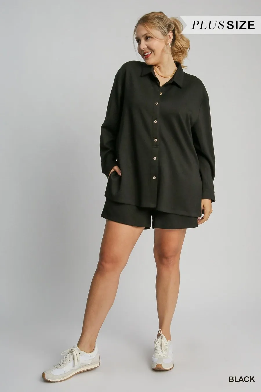 REBA ROMPER - BLACK - CURVY