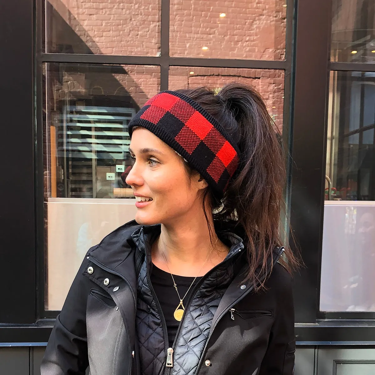Recycled Headband - Lumberjack Red