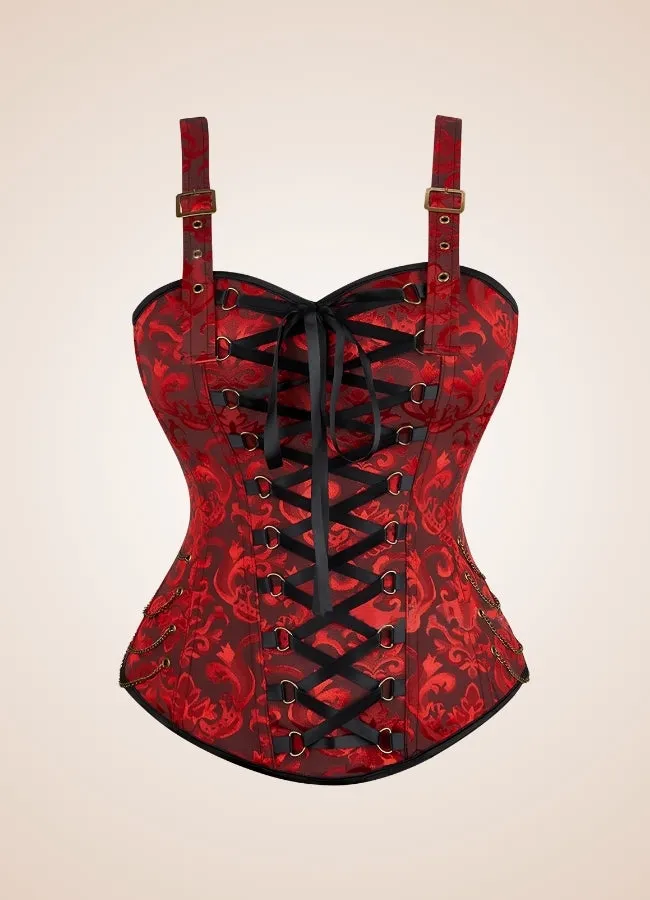 Red Pirate Steampunk Corset