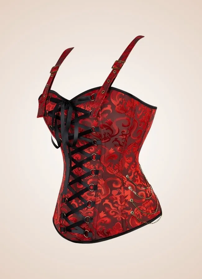 Red Pirate Steampunk Corset