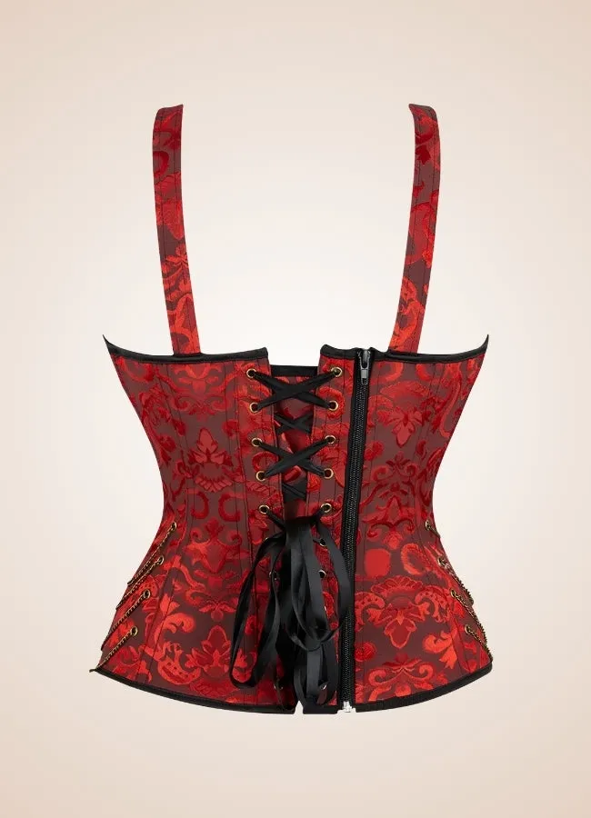 Red Pirate Steampunk Corset