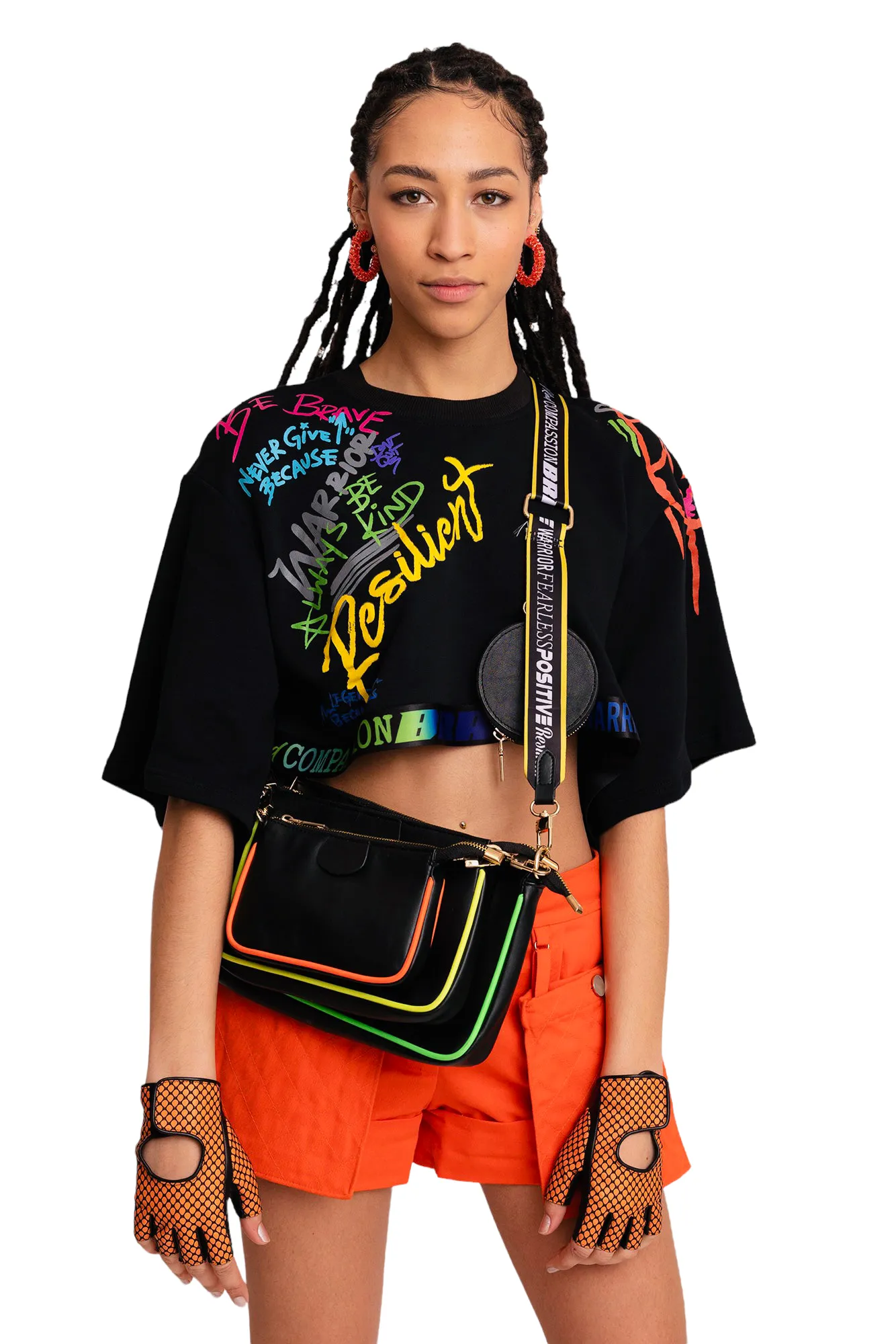 Resilient Women's Crop Top in Black