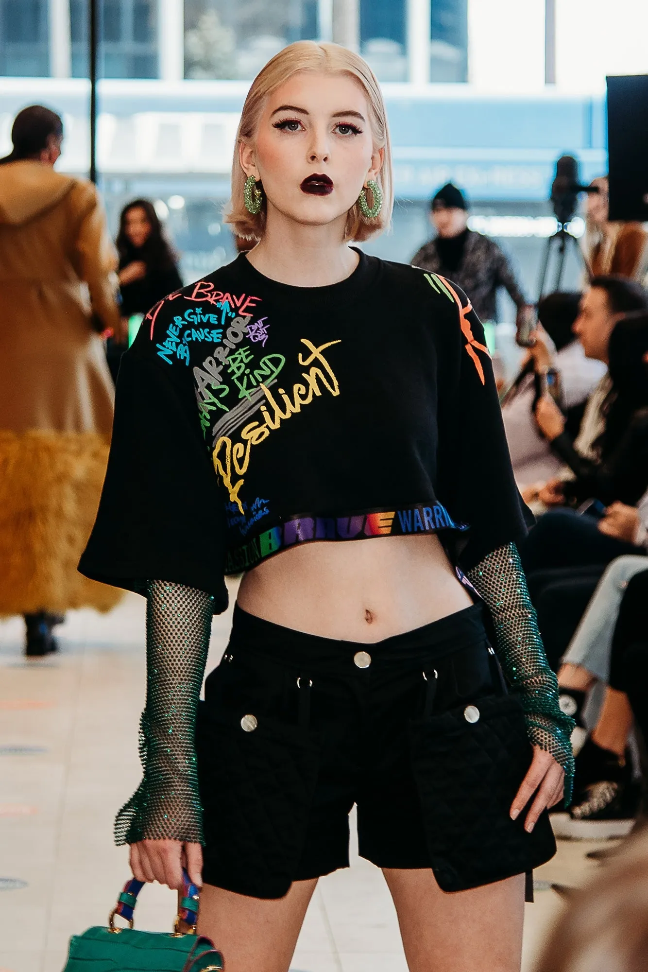 Resilient Women's Crop Top in Black
