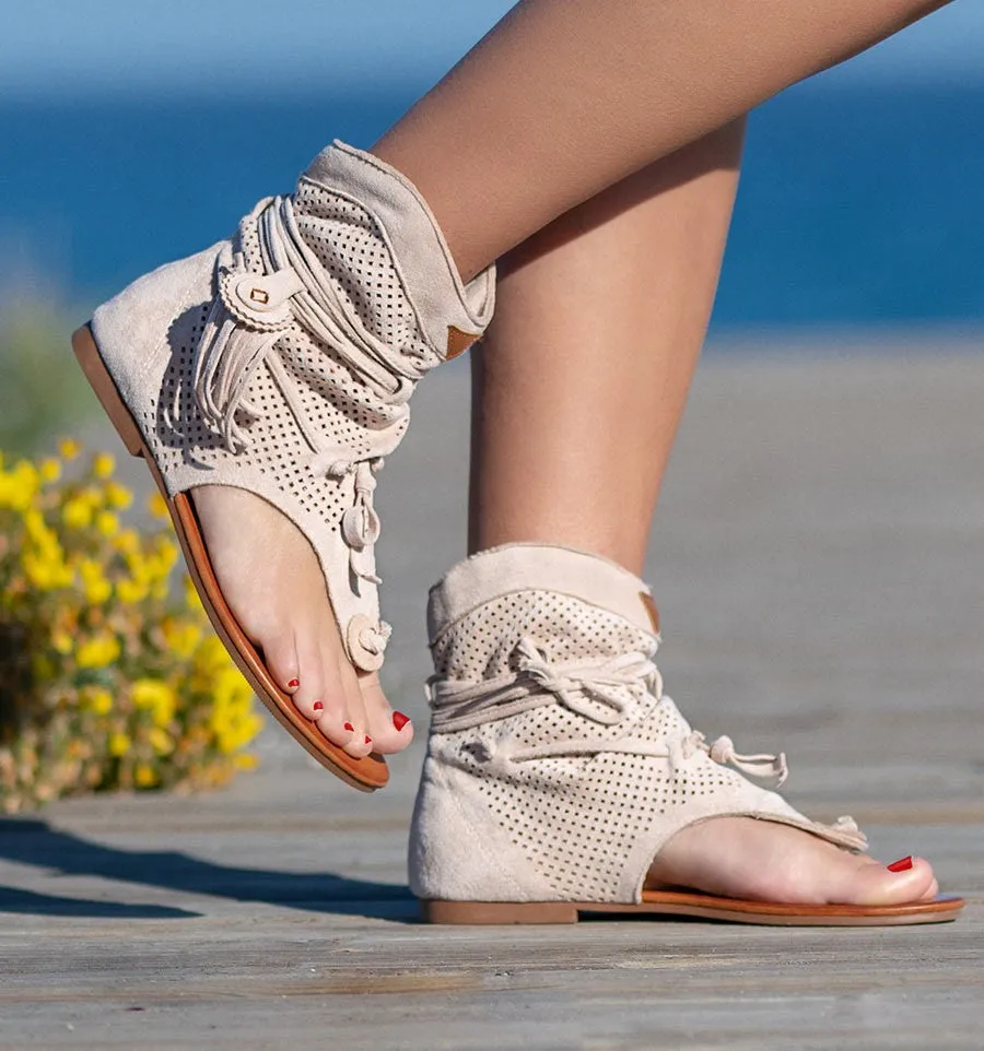 Retro Sandals Gladiator Ladies Clip Toe Vintage Boots Casual Tassel Rome Summer Shoes Female Sandalias