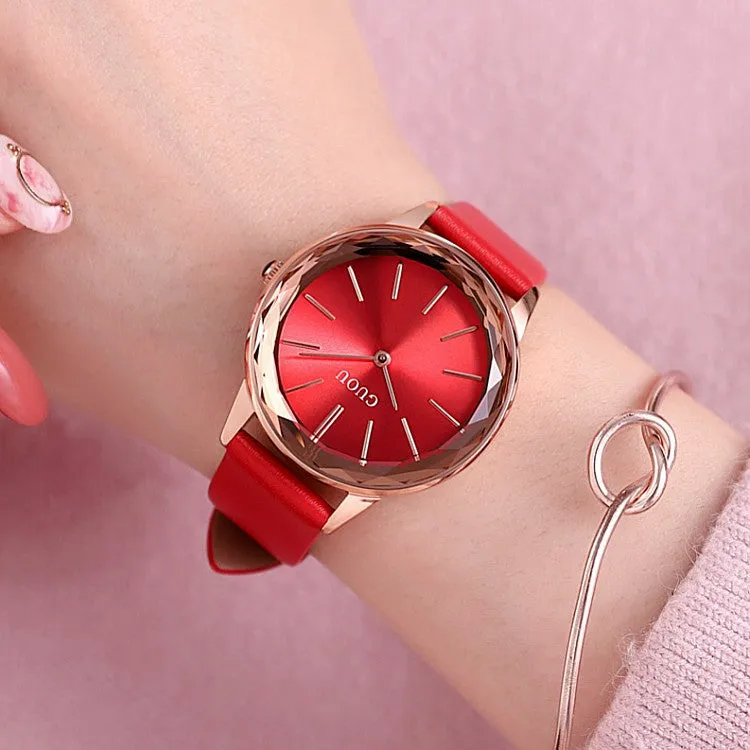 Rhombus Rose Gold Frame Women's Watch