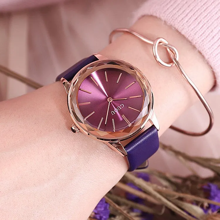 Rhombus Rose Gold Frame Women's Watch