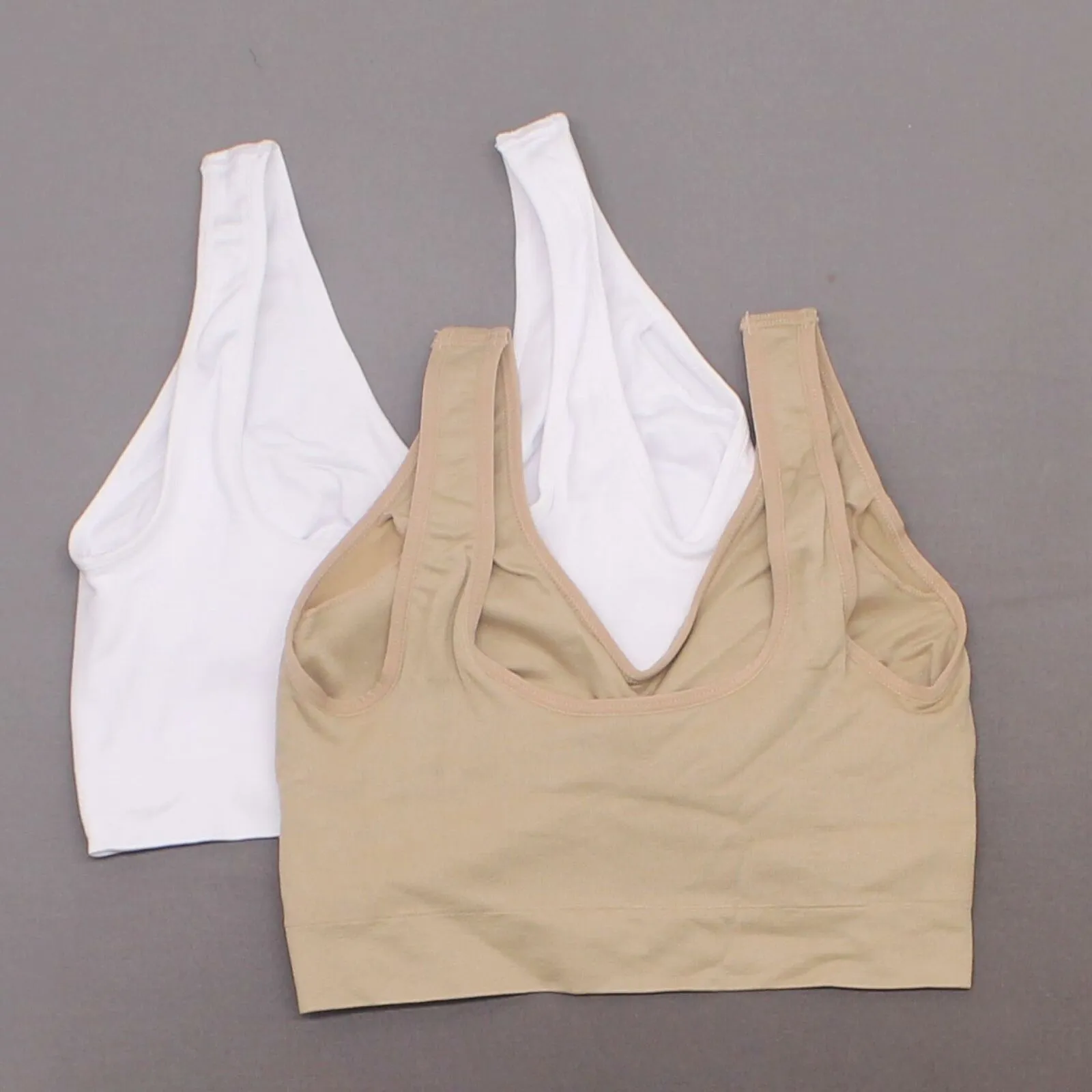 Rhonda Shear Women's 2 Pack Ahh Bras Nude/ White Medium