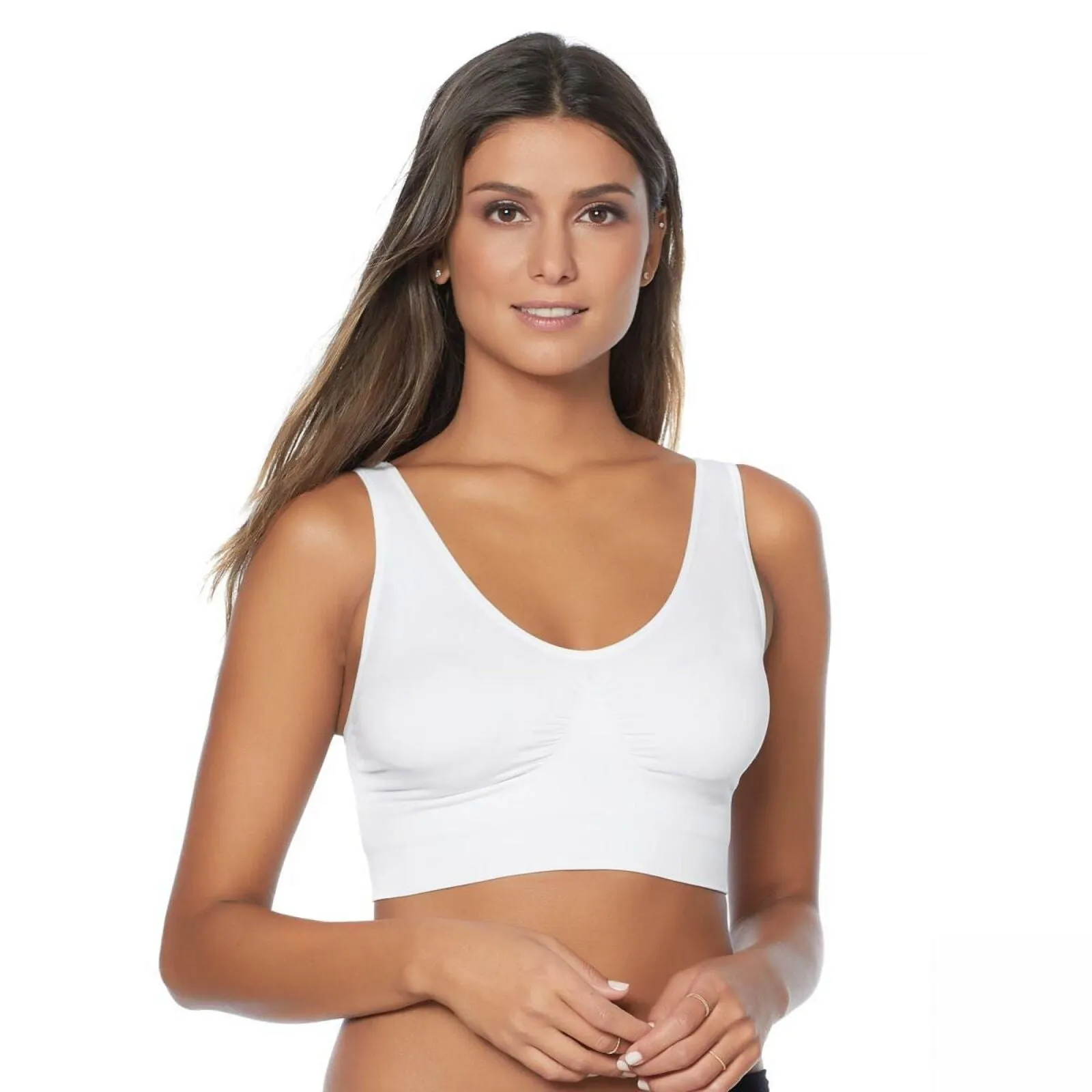 Rhonda Shear Women's 2 Pack Ahh Bras Nude/ White Medium