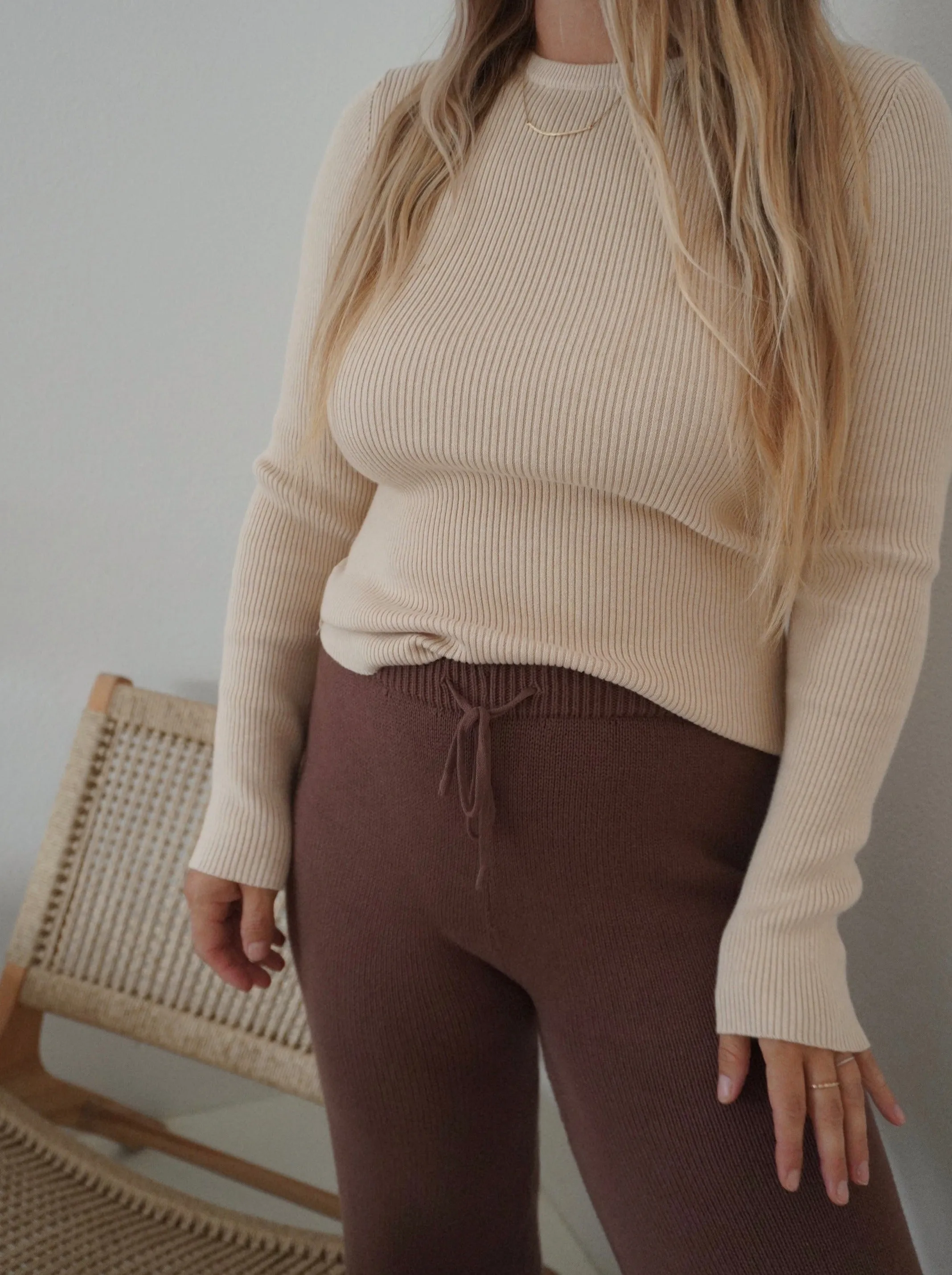 RIBBED TOP | BEIGE (WOMEN'S)