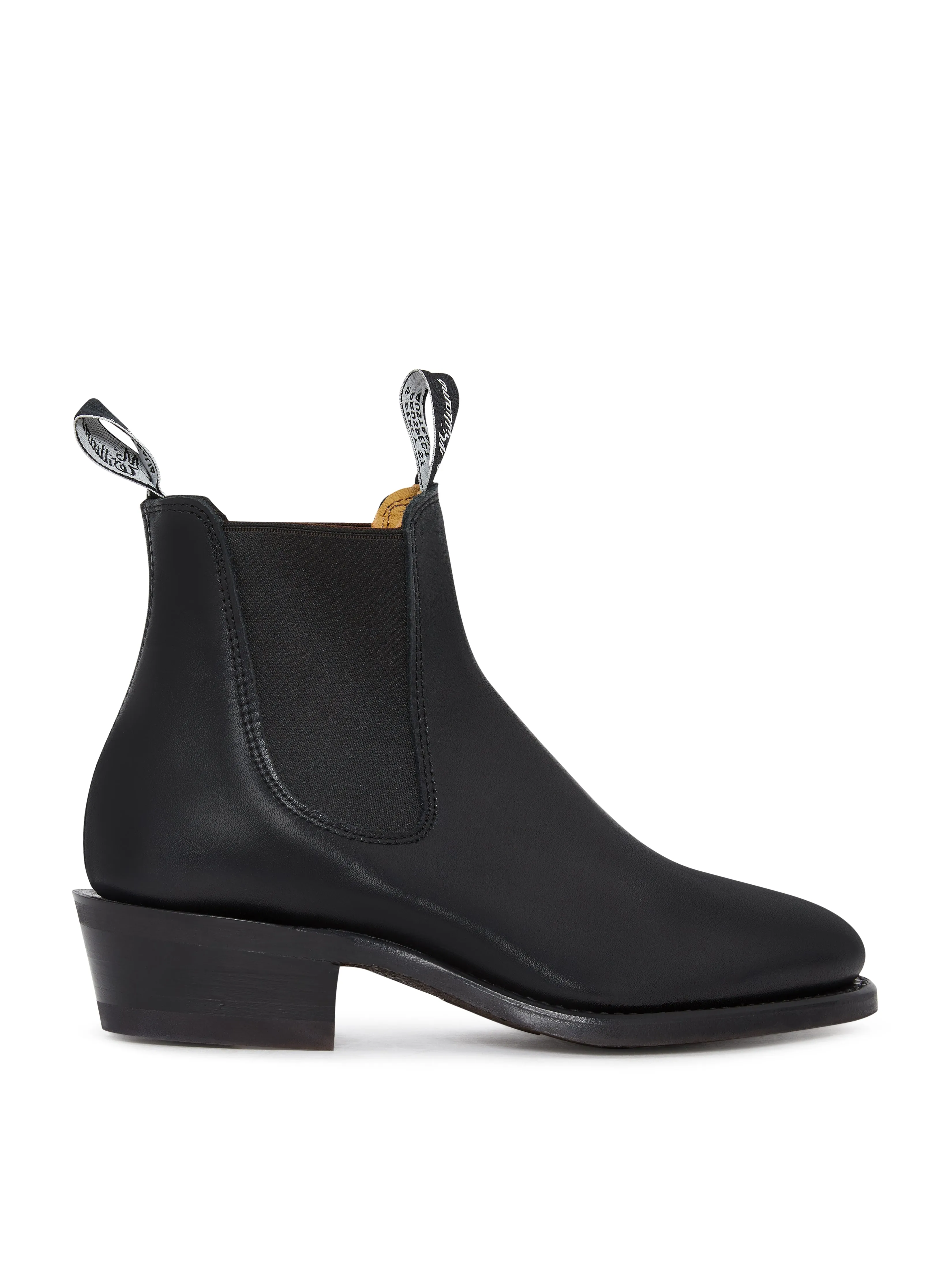 R.M. Williams Lady Yearling Boot - D Fit - Black - Rubber Sole