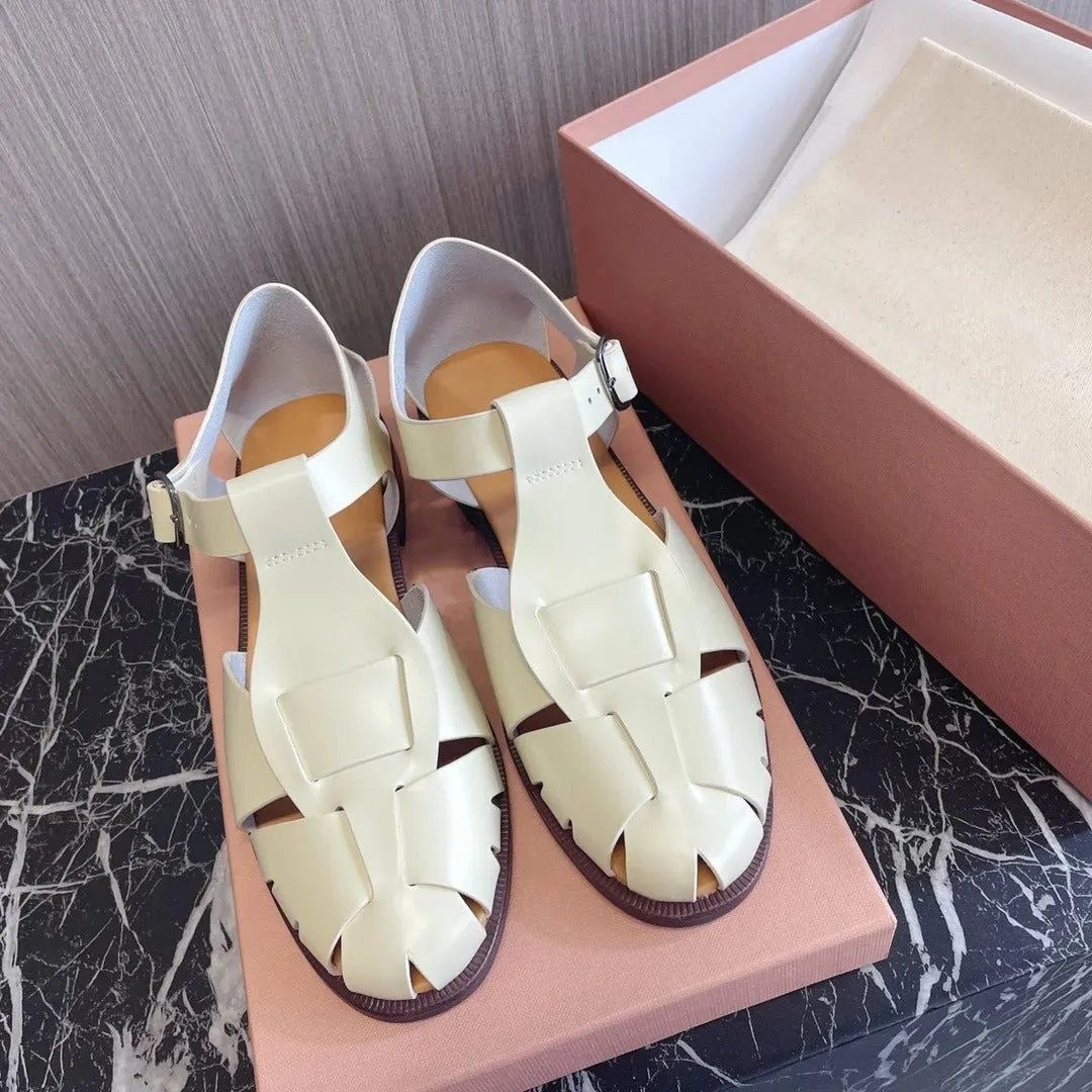 Romania Luxe™ | Women's Leather Sandals | Genuine Leather, Adjustable Straps & Cushioned Footbed