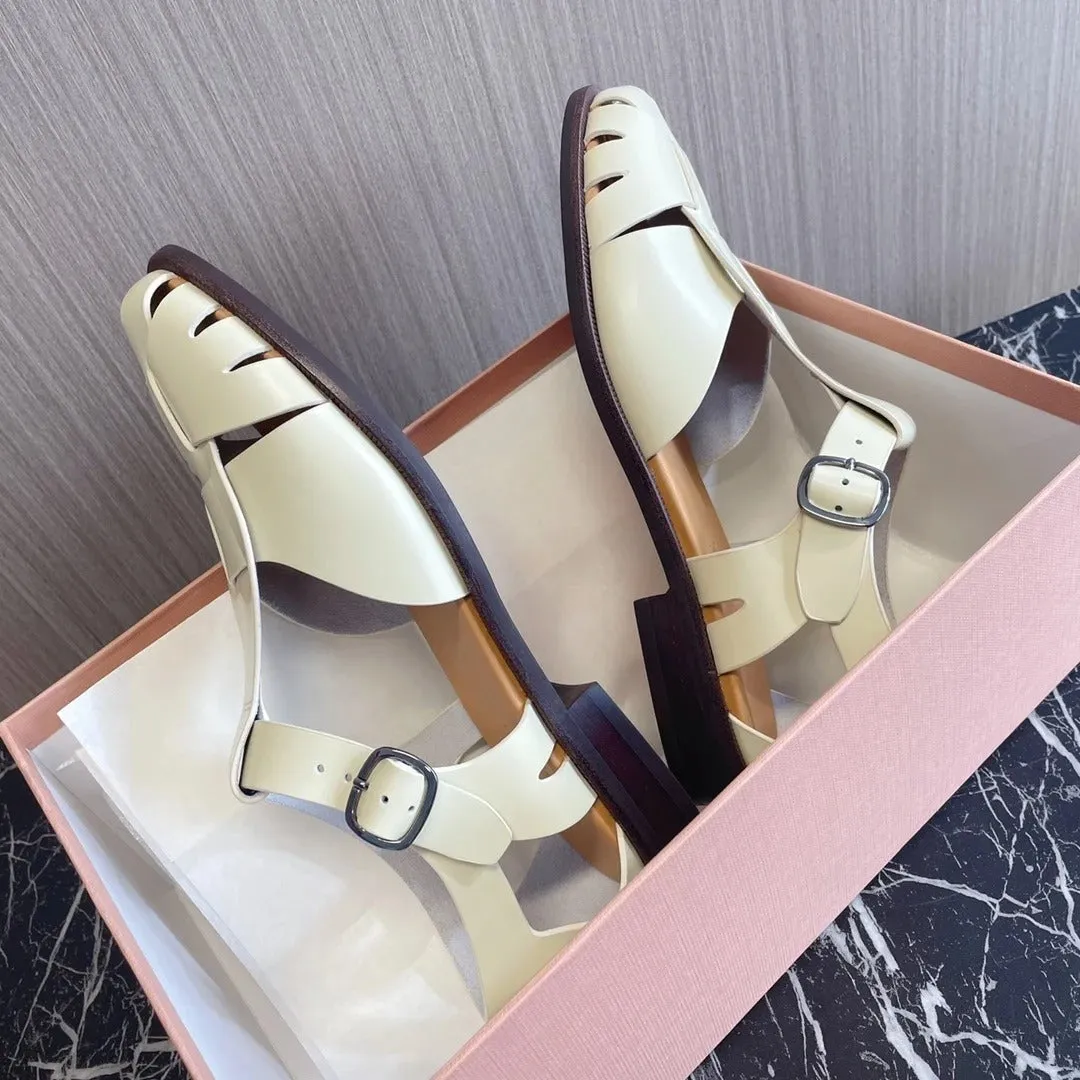Romania Luxe™ | Women's Leather Sandals | Genuine Leather, Adjustable Straps & Cushioned Footbed