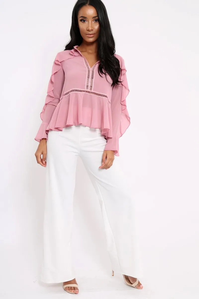 Rose Frill Blouse - Anjelica