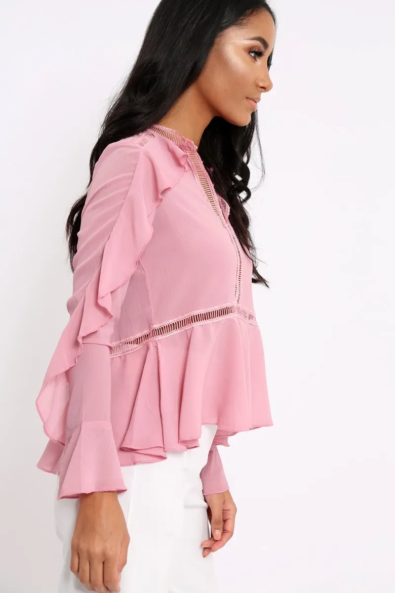 Rose Frill Blouse - Anjelica