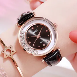 Rotatable Diamond Dial Women's Watch